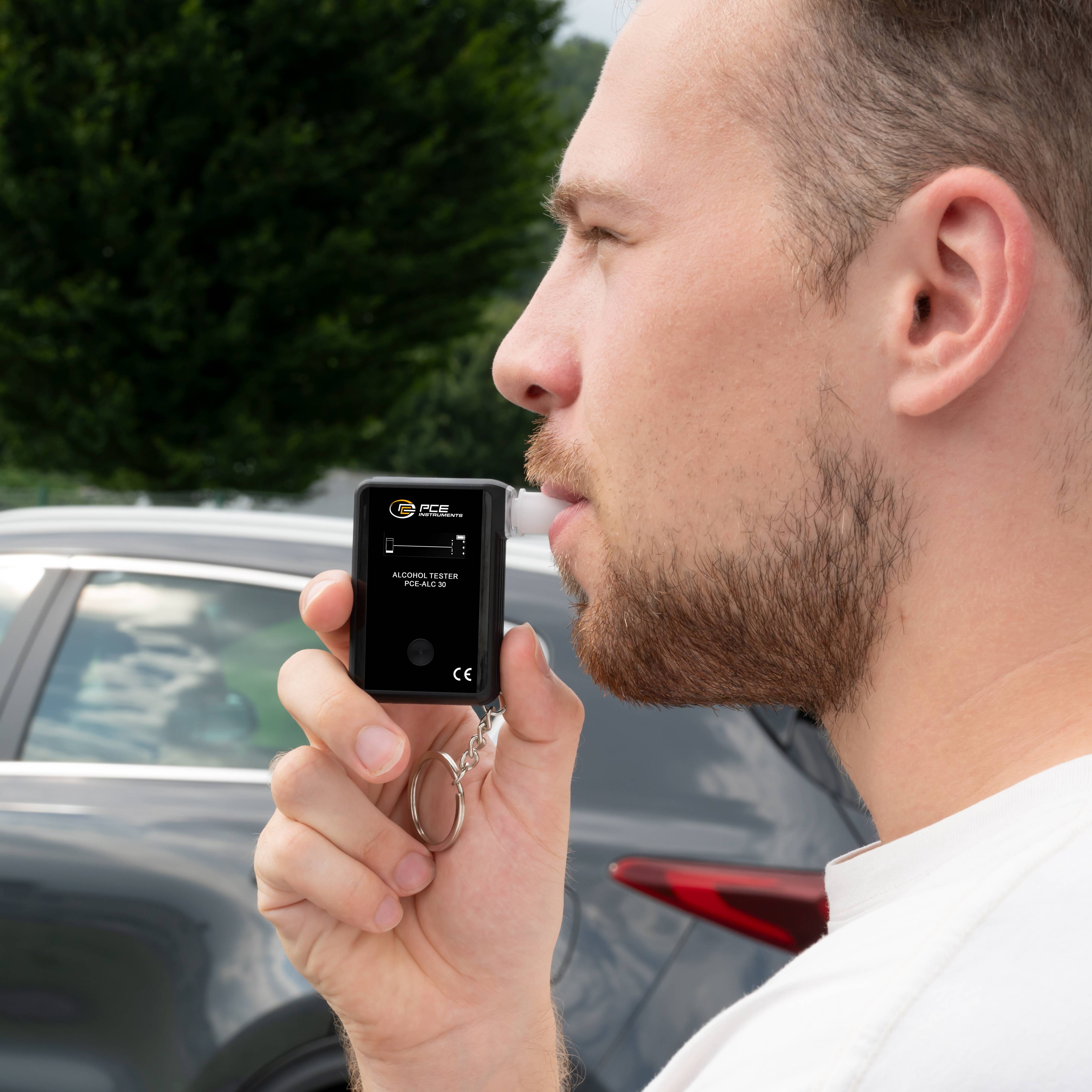 PCE Instruments Alkoholtester PCE-ALC 30 Alarm einstellbar |schnell < 5 s |Messbereich 0..4 g/l|mg/l, g/l, % BAC, ‰ BAC