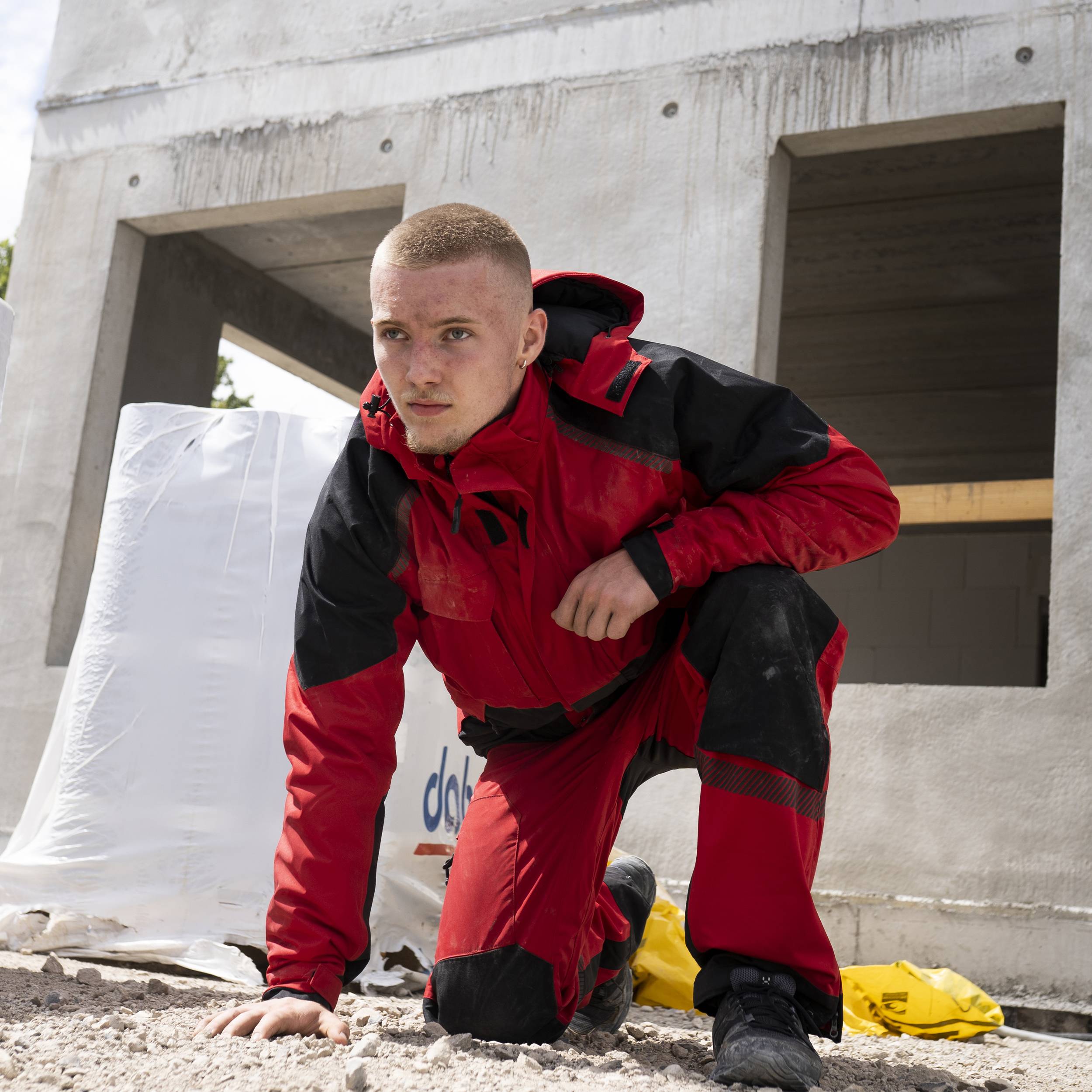 ELKA Working Xtreme Winterjacke mit Stretch THERMOJACKE 186100 Größe: S Rot/Schwarz