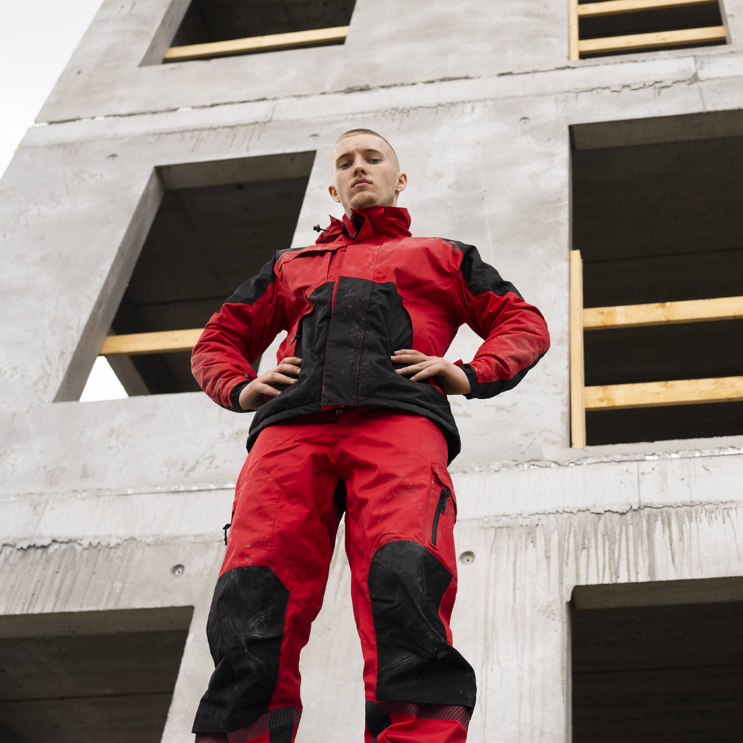 ELKA Working Xtreme Winterjacke mit Stretch THERMOJACKE 186100 Größe: 5XL Rot/Schwarz