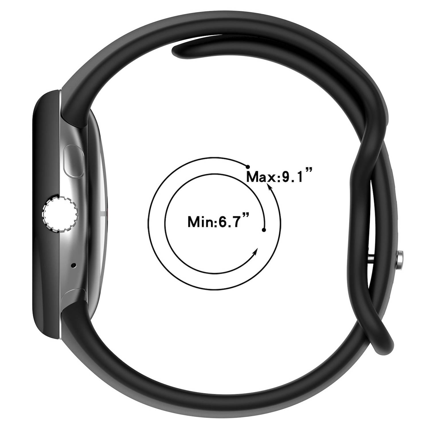 Für Google Pixel Watch 3 45mm Silikon Band Butterfly-Schnalle Lila