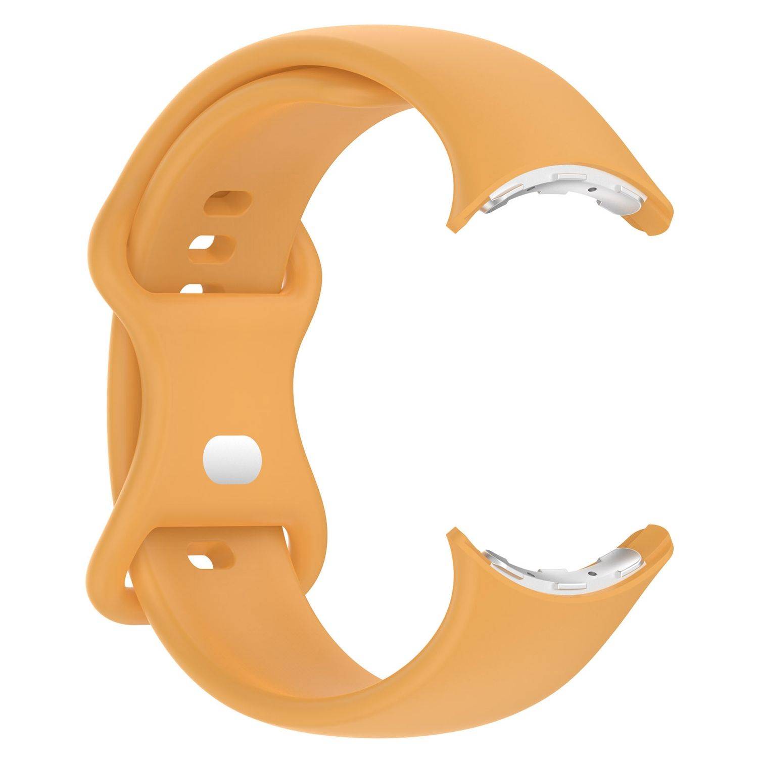 Für Google Pixel Watch 3 45mm Silikon Band Butterfly-Schnalle Gelb
