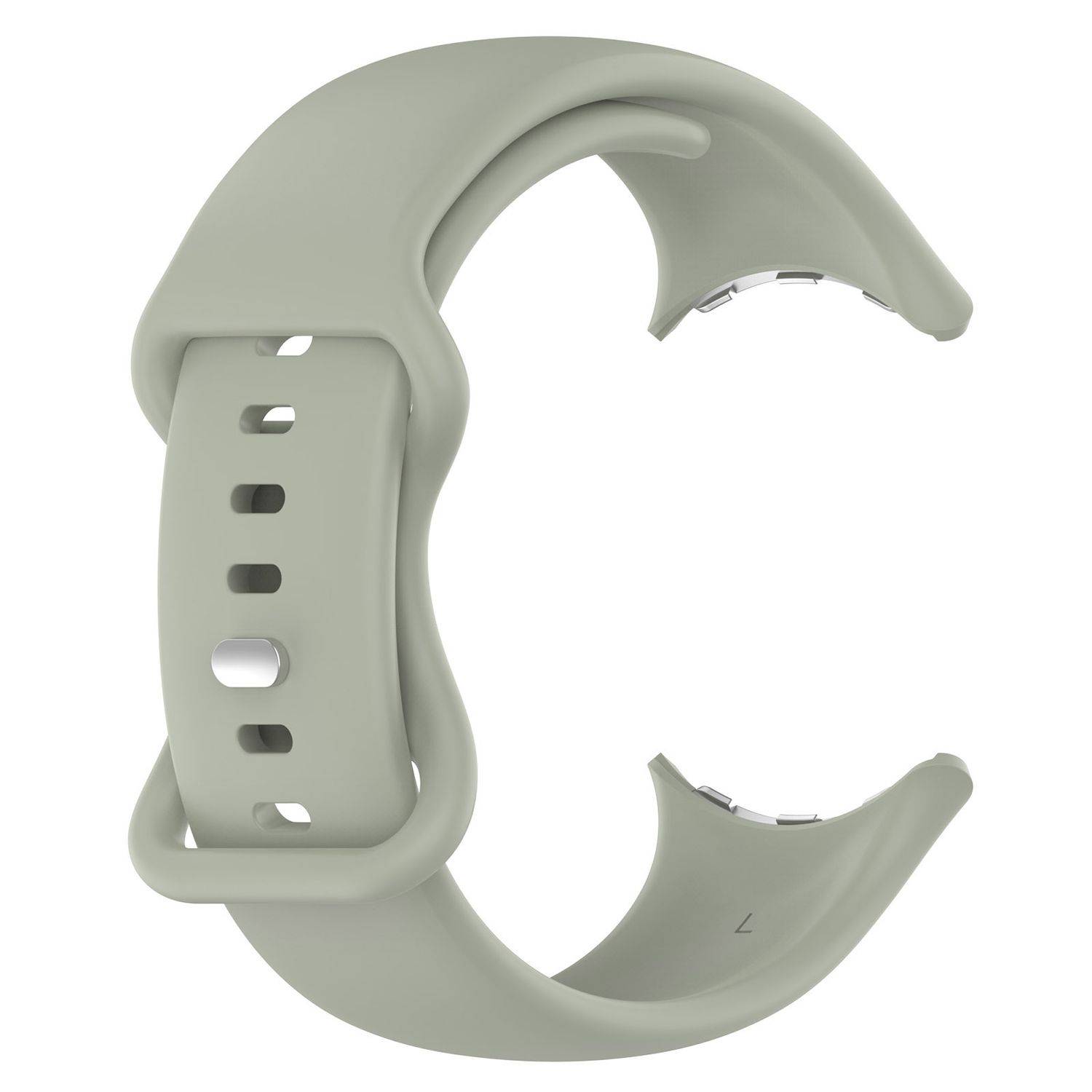 Für Google Pixel Watch 3 45mm Silikon Band Butterfly-Schnalle Hellgrau