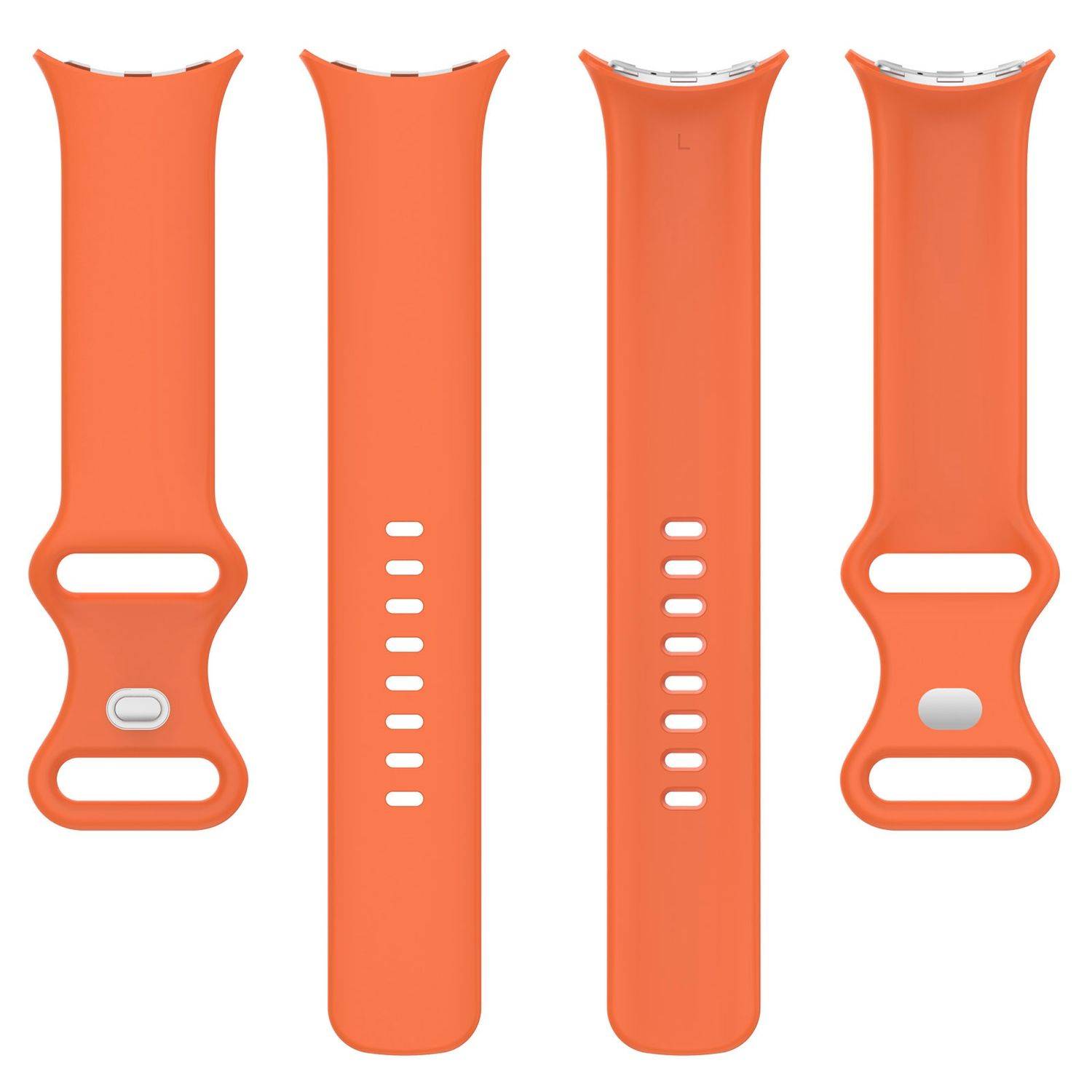Für Google Pixel Watch 3 45mm Silikon Band Butterfly-Schnalle Orange