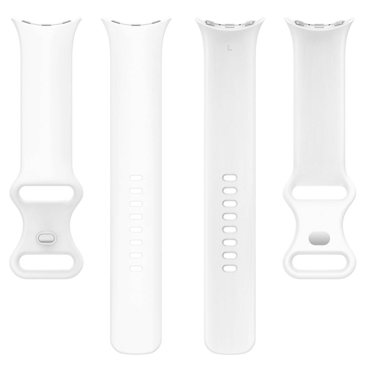 Für Google Pixel Watch 3 45mm Silikon Band Butterfly-Schnalle Weiß