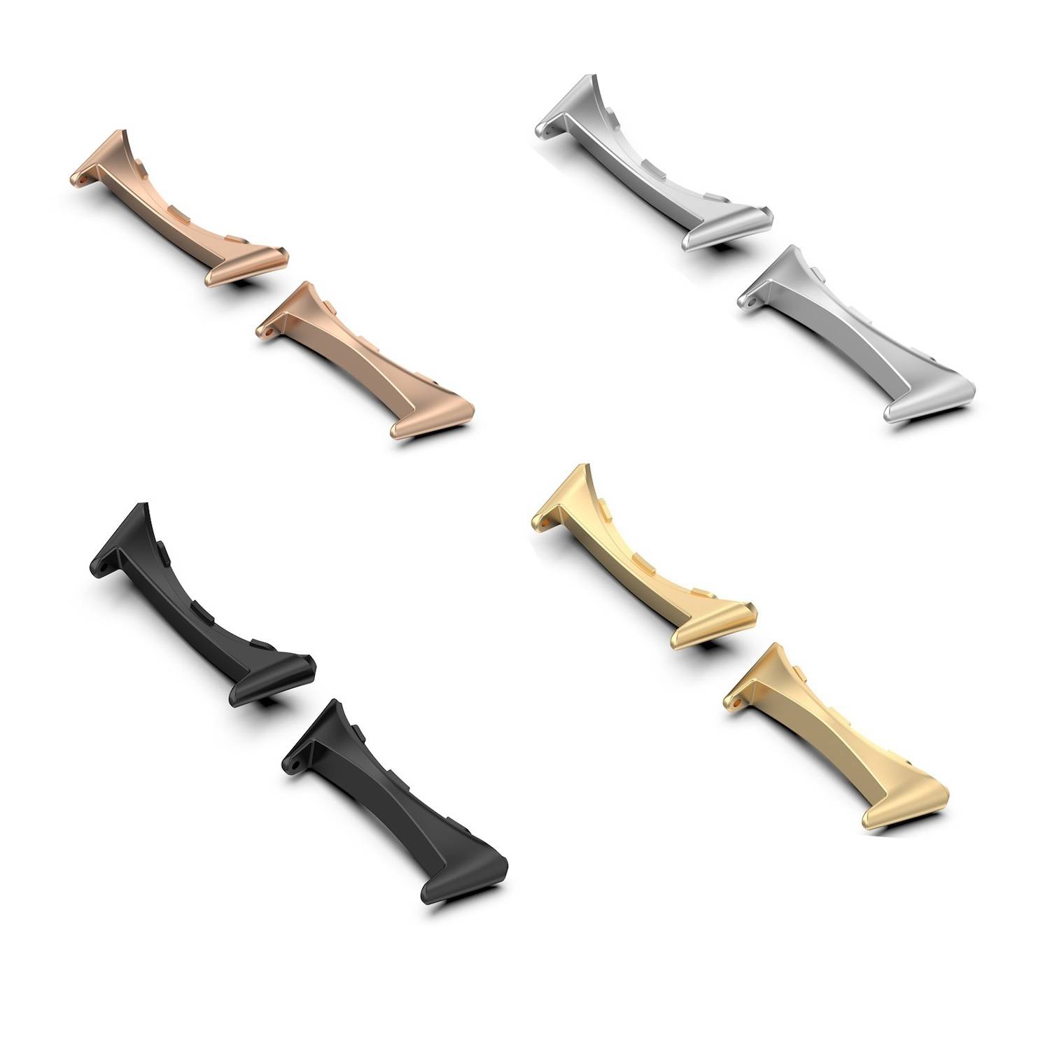 Für Google Pixel Watch 3 45mm 1 Paar Arm Band Verbindungsstück Schwarz