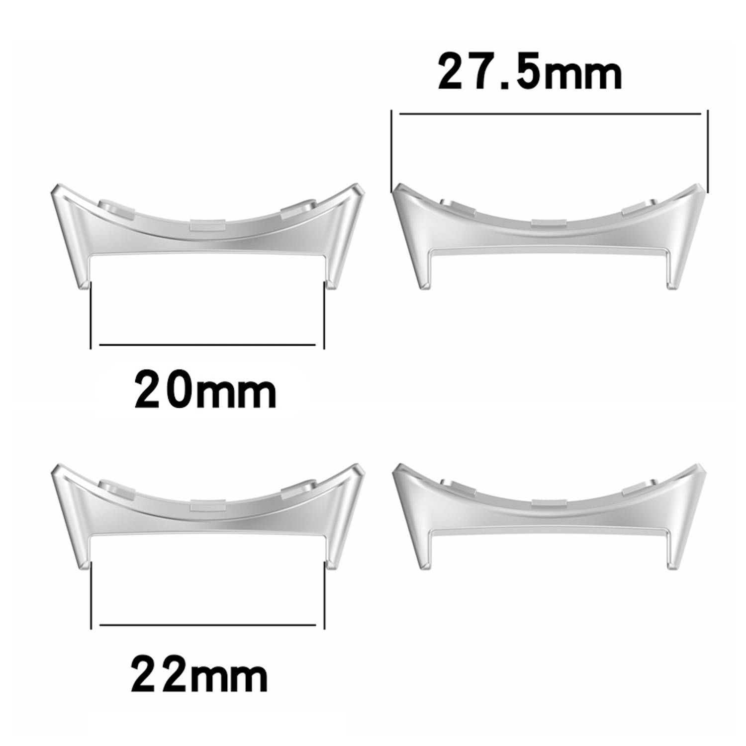 Für Google Pixel Watch 3 45mm 1 Paar Arm Band Verbindungsstück Schwarz