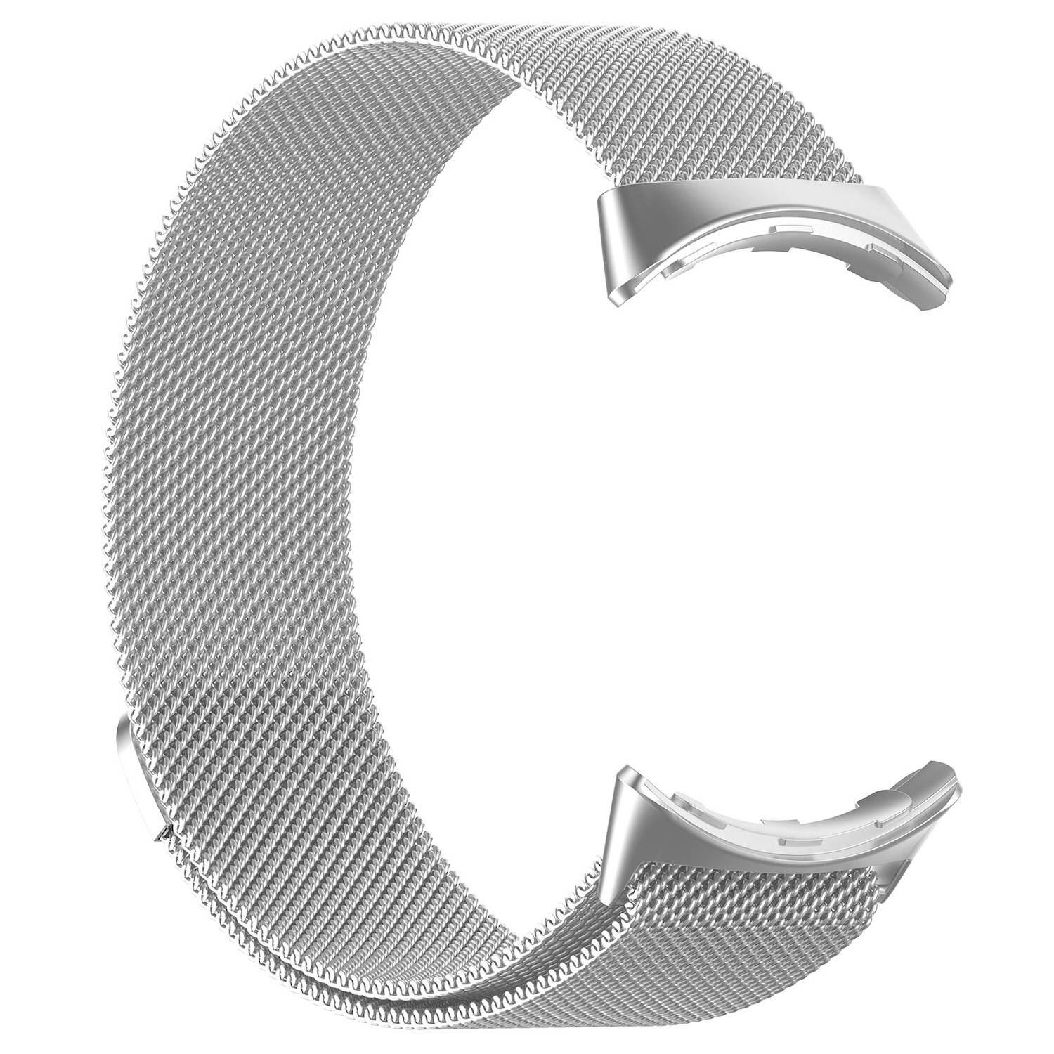 Für Google Pixel Watch 3 45mm Metall Mesh Magnetverschluss Band Silber