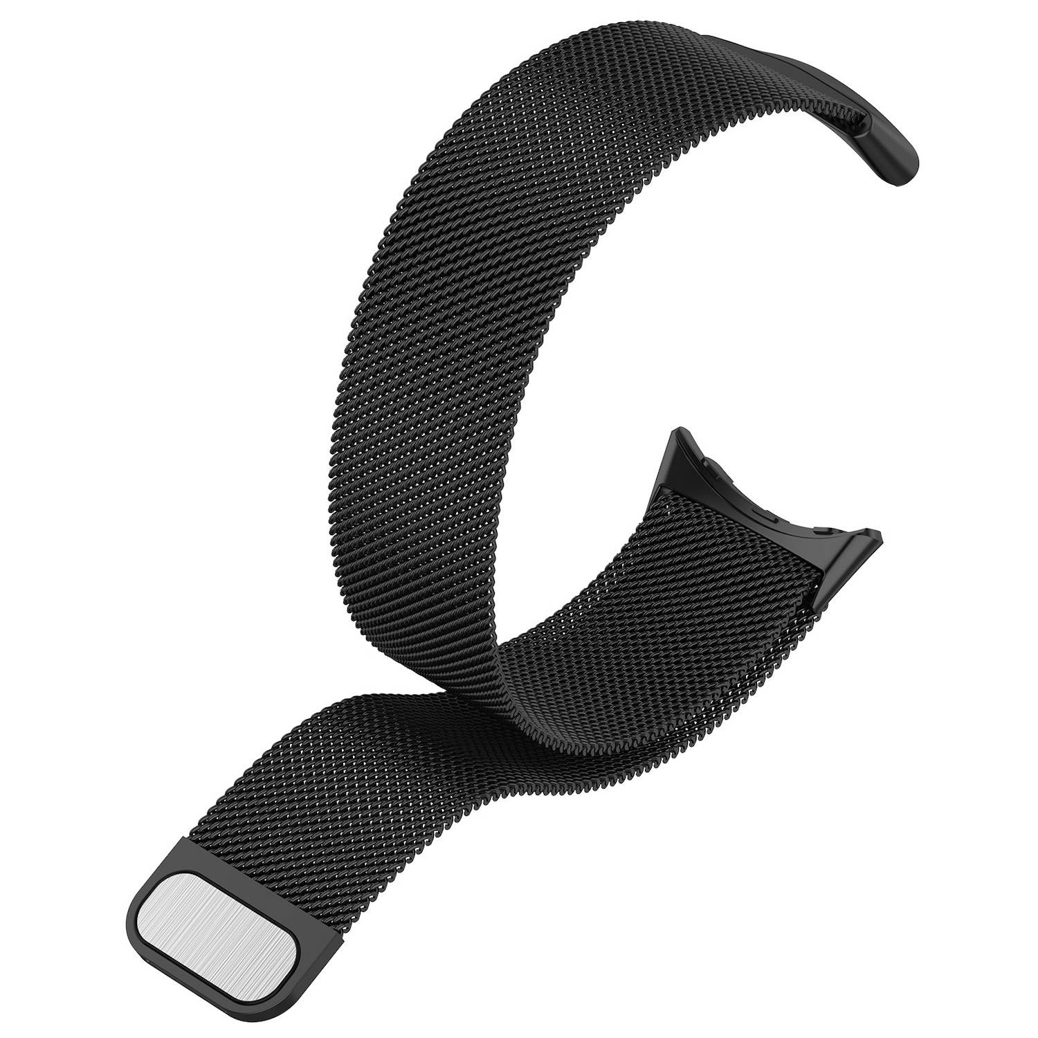 Für Google Pixel Watch 3 45mm Metall Magnetverschluss Band Schwarz