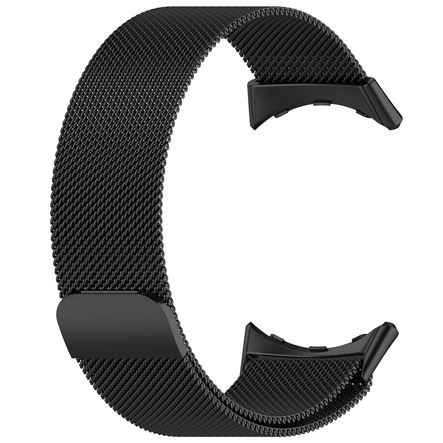 Für Google Pixel Watch 3 45mm Metall Magnetverschluss Band Schwarz