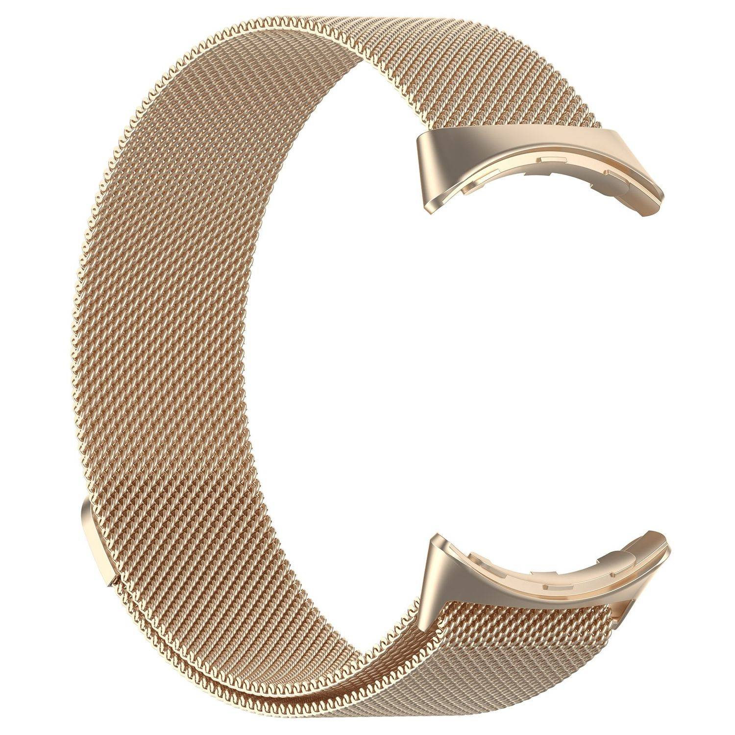 Für Google Pixel Watch 3 45mm Metall Mesh Magnetverschluss Band Gold