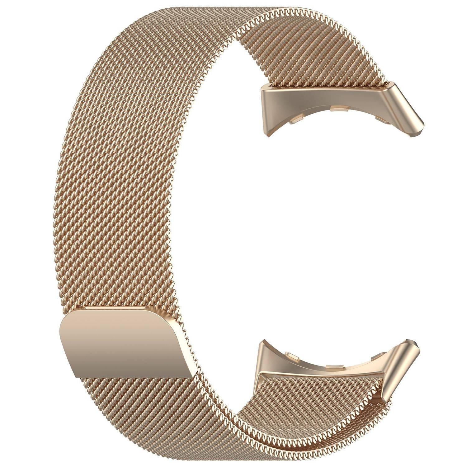 Für Google Pixel Watch 3 45mm Metall Mesh Magnetverschluss Band Gold