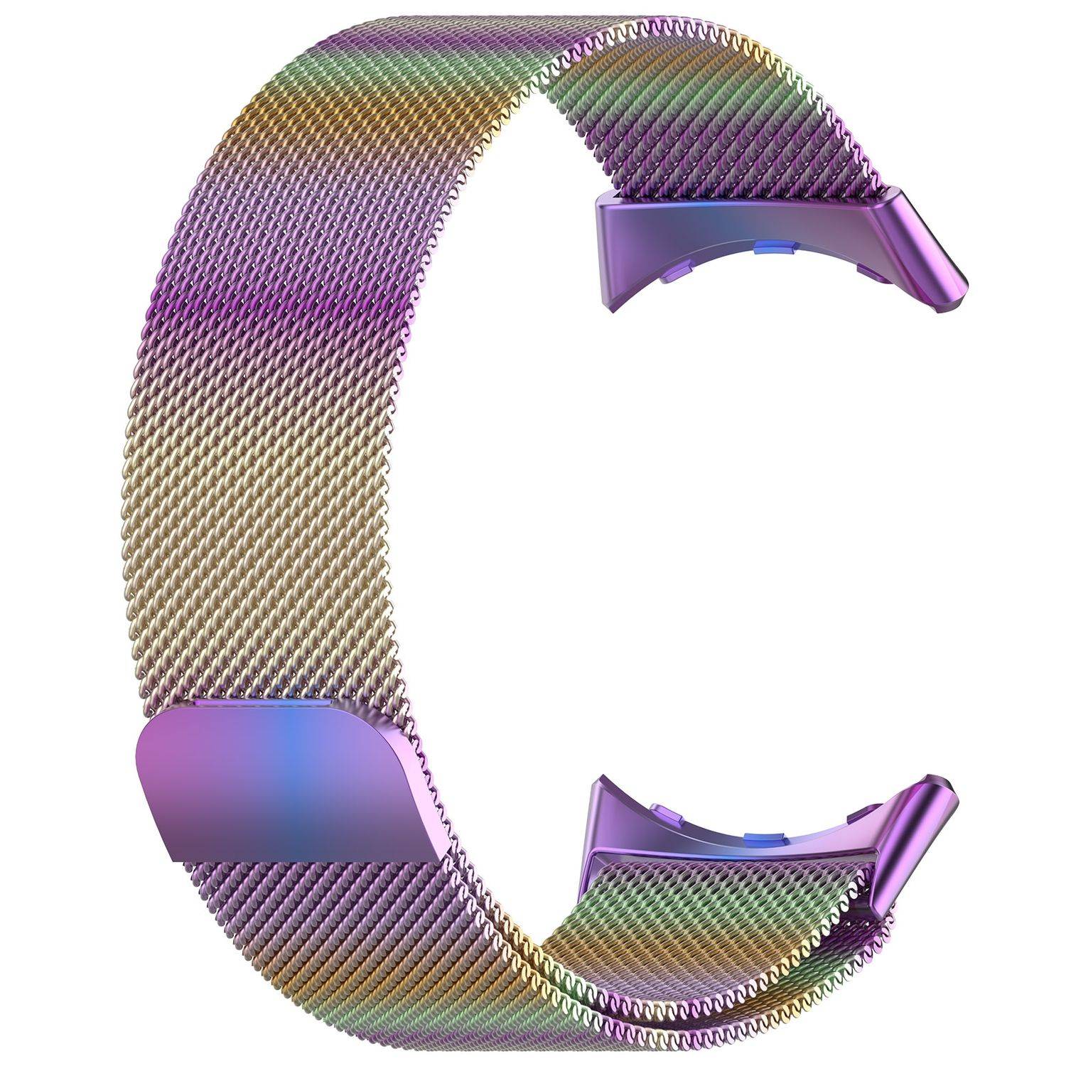 Für Google Pixel Watch 3 45mm Metall Mesh Magnetverschluss Band Bunt