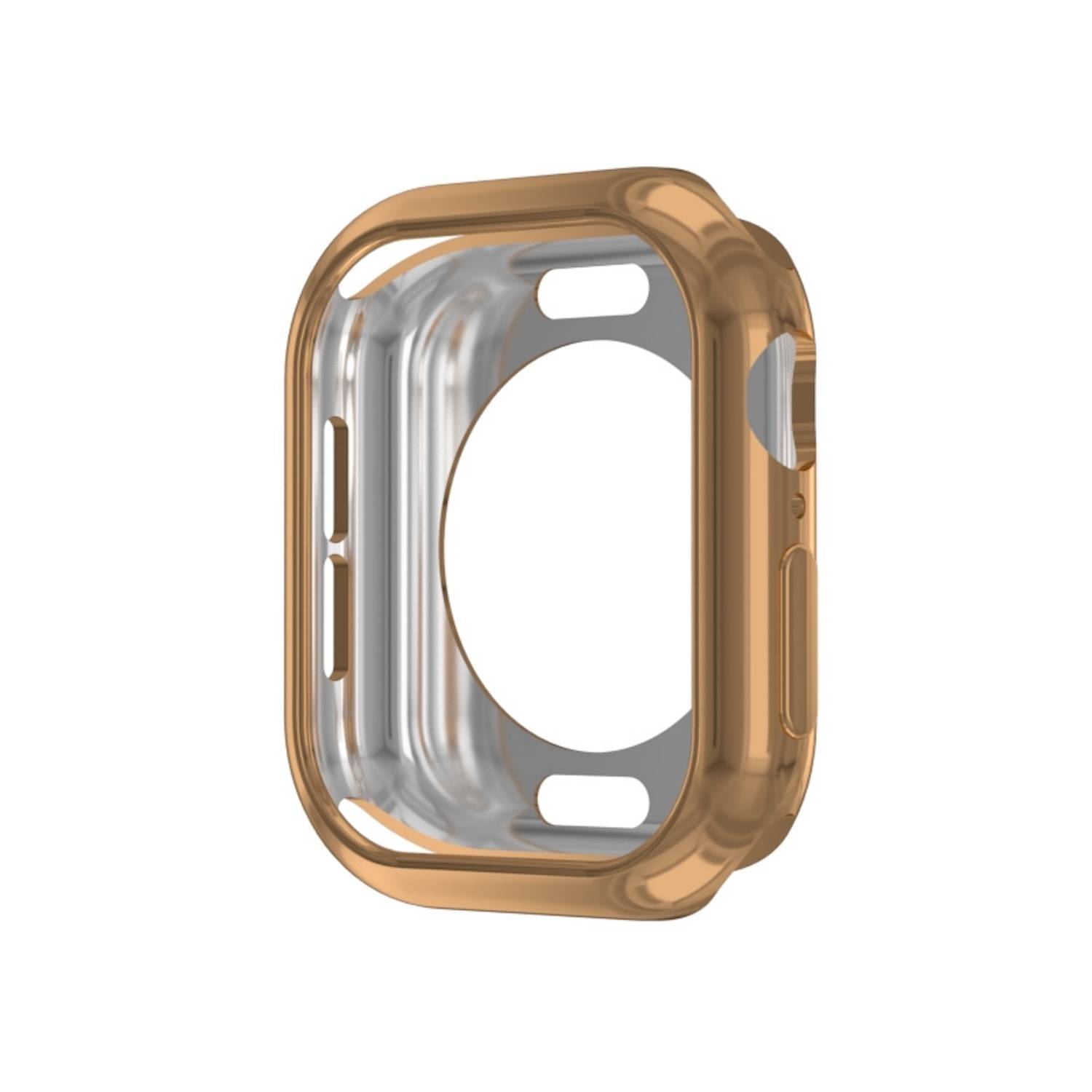 Für Apple Watch Series 11 / 10 46mm TPU Schutz Hülle Case Gehäuse Rundloch Design Rose Gold
