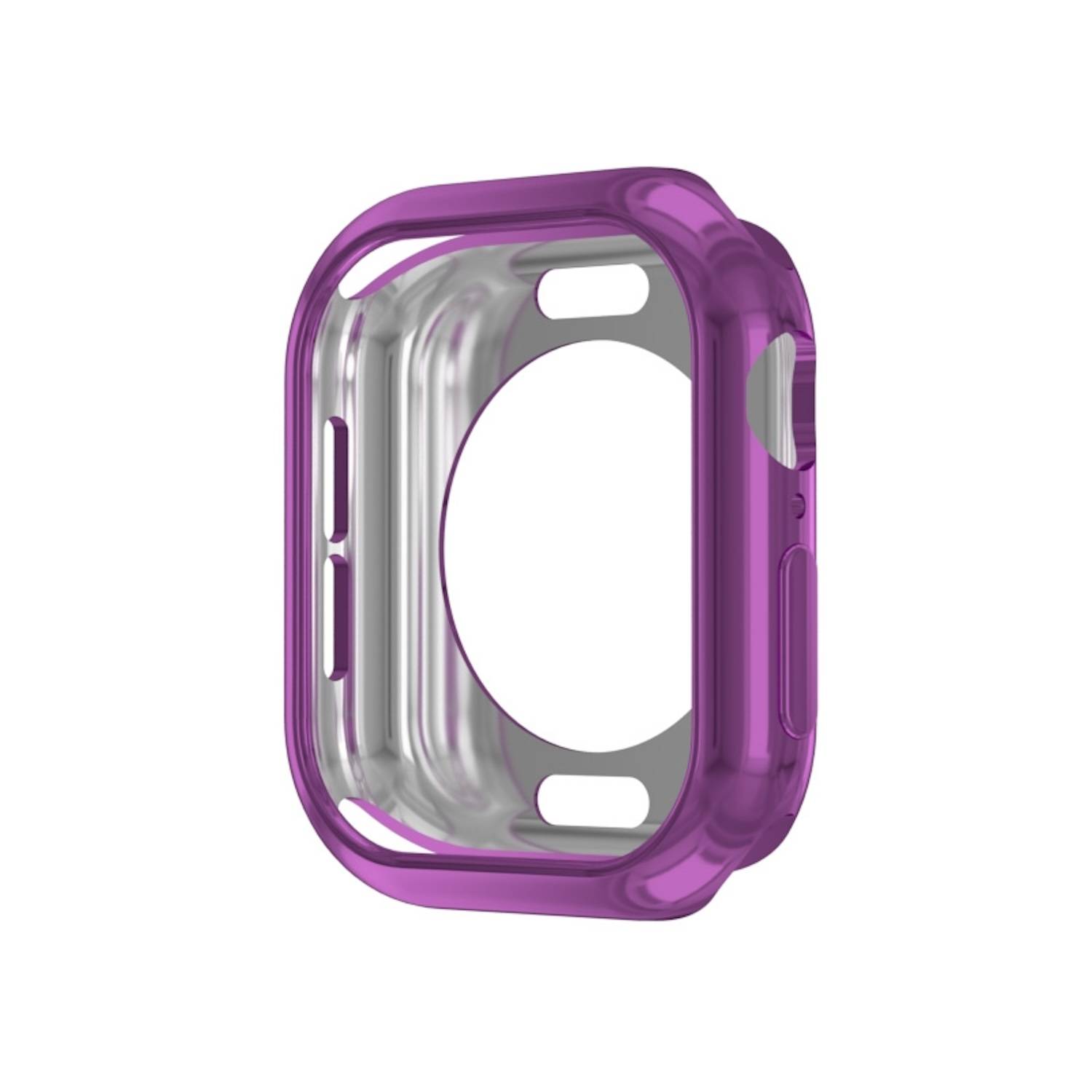 Für Apple Watch Series 10 42mm TPU Schutz Hülle Case Gehäuse Rundloch Design Lila