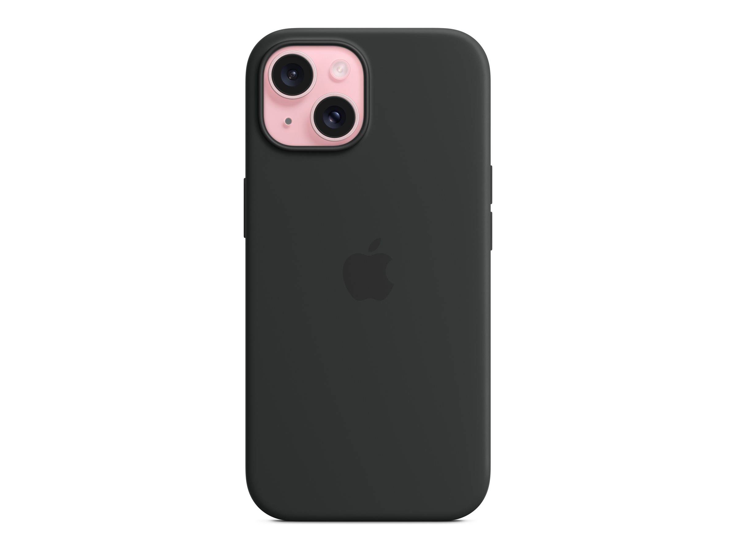 Apple iPhone 15 Silikon Case mit MagSafe - Schwarz