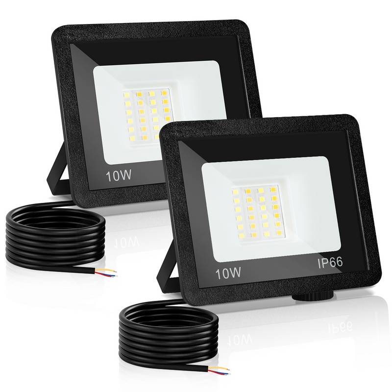 LED Fluter LED Baustrahler 2X 10W 3 Farbe 3000/4000/6500K Floodlight mit IP66 Wasserdicht