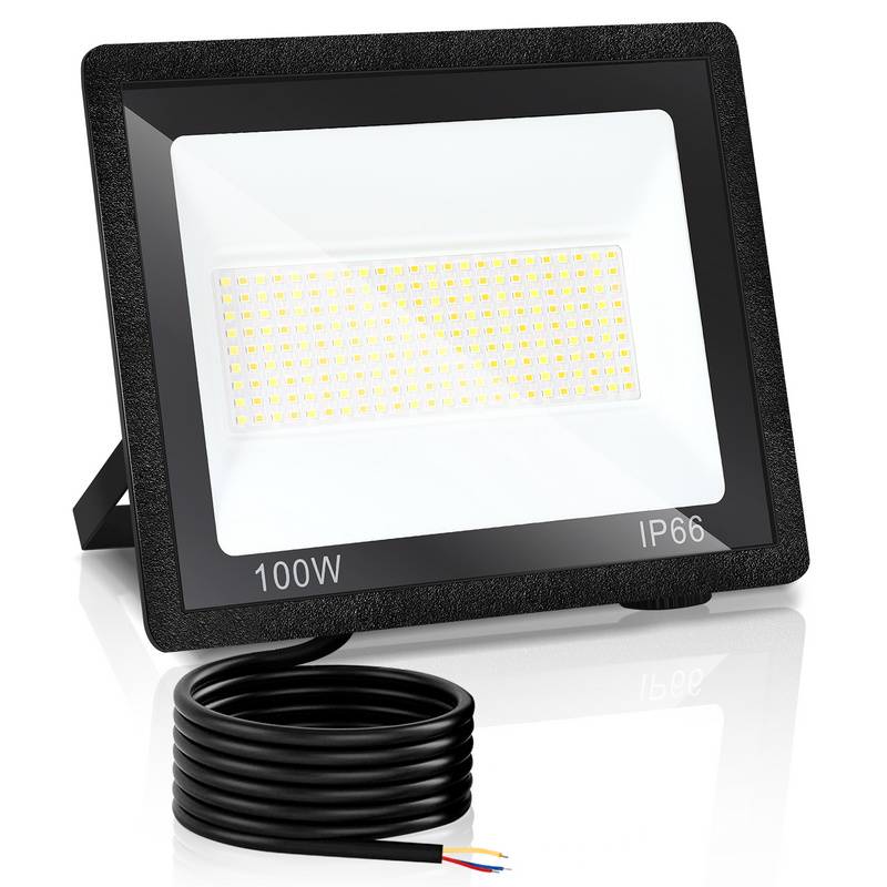 LED Fluter LED Baustrahler 1X 100W 3 Farbe 3000/4000/6500K Floodlight mit IP66 Wasserdicht