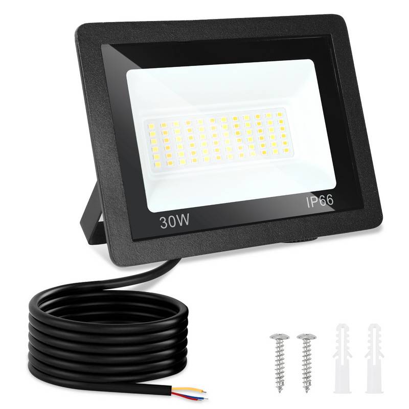 LED Fluter LED Strahler LED Baustrahler 1X 30W 3 Farbe 3000/4000/6500K Floodlight mit IP66 Wasserdicht