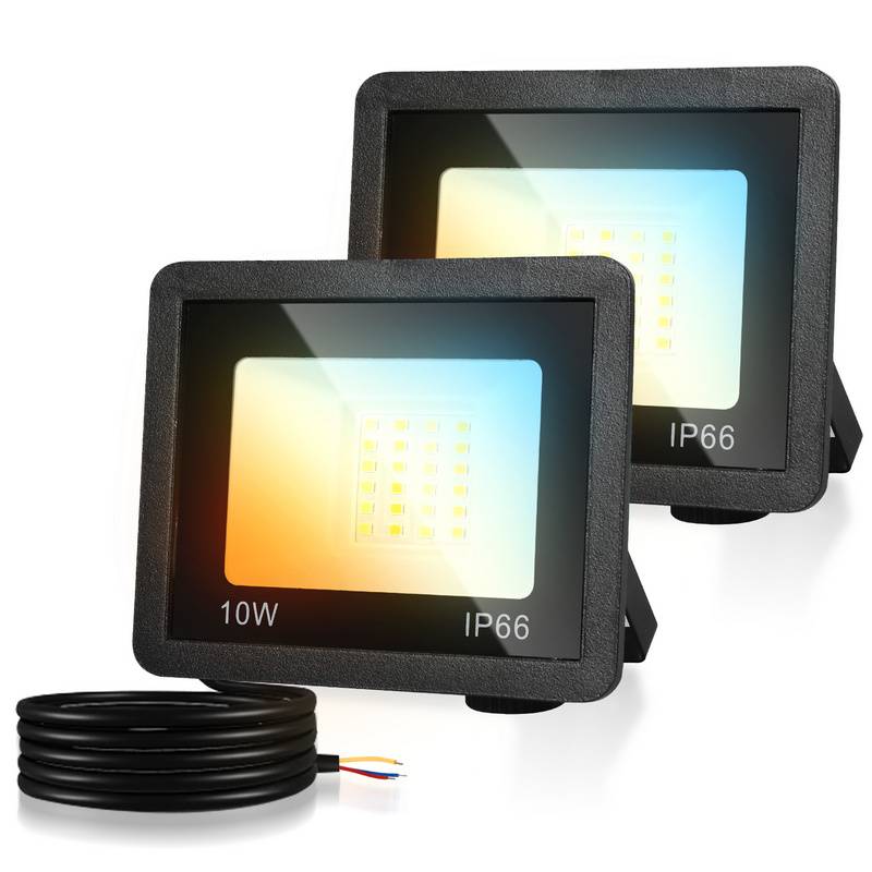 LED Fluter LED Strahler LED Baustrahler 2X 10W 3 Farbe 3000/4000/6500K Floodlight mit IP66 Wasserdicht