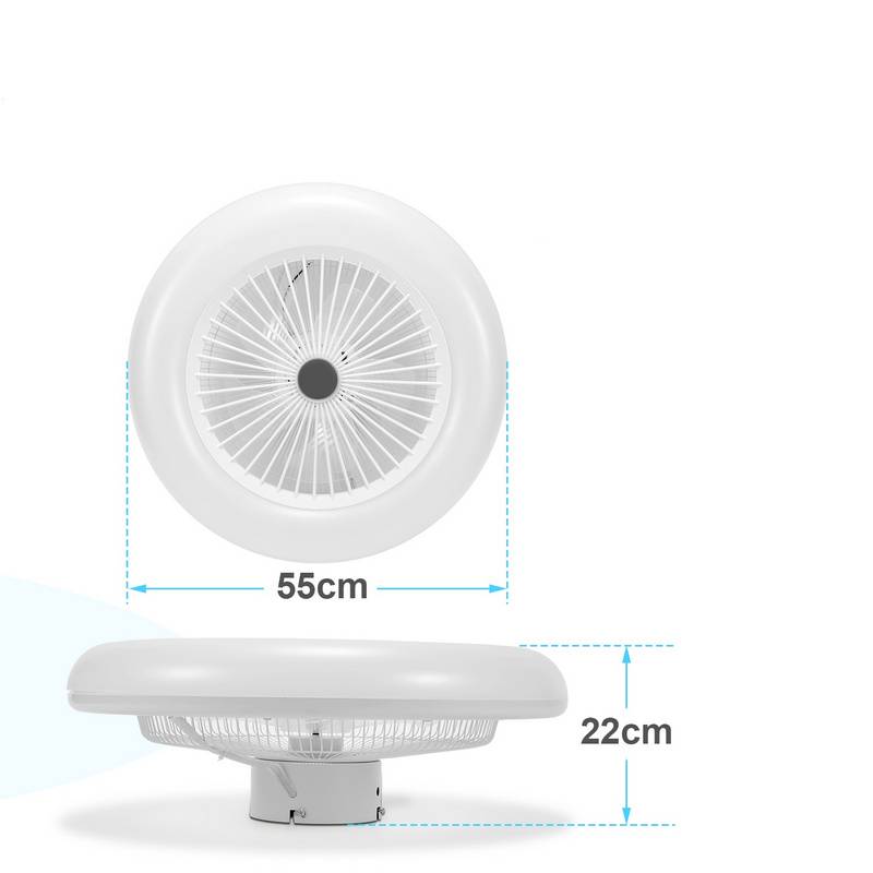 Deckenventilator 80w Smart-LED-Deckenleuchte Fernbedienung Timer Dimmbar Ventilator