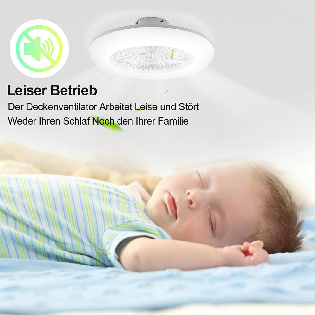 Deckenventilator 80w Deckenlampe LED mit Beleuchtung Fan Smart-LED-Deckenleuchte Fernbedienung Timer Dimmbar Deckenleuchte Deckenlampe mit