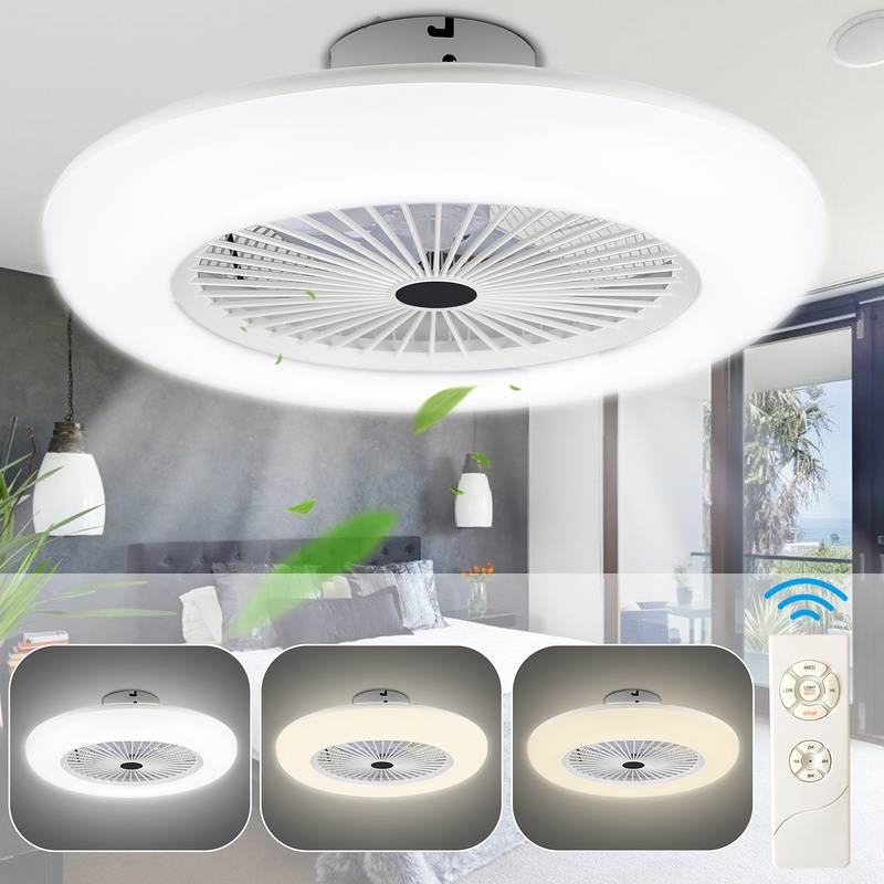 Deckenventilator 80w LED Fernbedienung Timer Dimmbar Lampe mit Fernbedienung