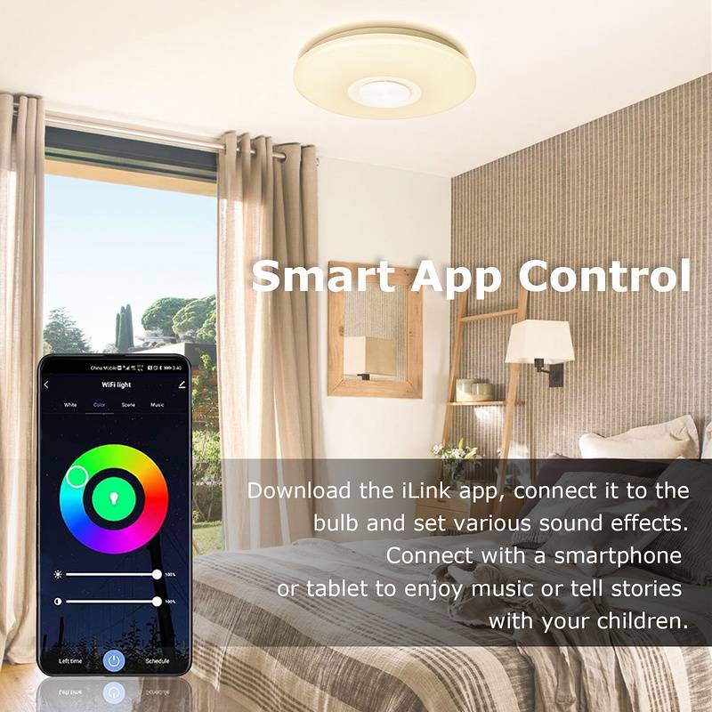 36W LED Deckenleuchte Deckenlampe Bluetooth Musik Farbwechsel Wand Panel Lampe