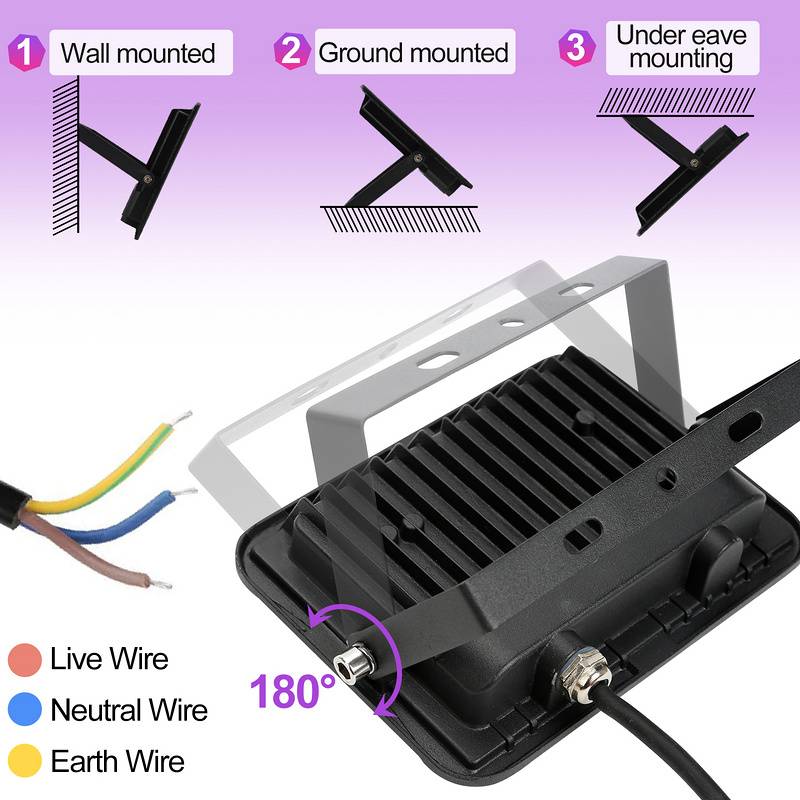 2X30W RGB LED Strahler mit Fernbedienung RGB Strahler Außenstrahler Flutlichtstrahler