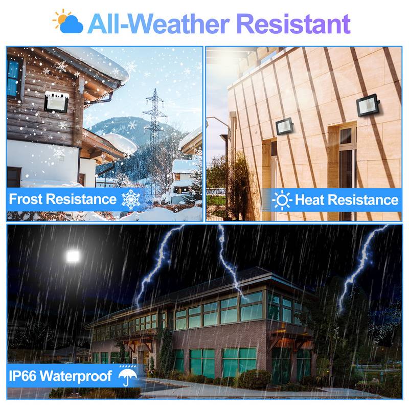 30W 2x LED Fluter LED Strahler Wasserdicht Flutlicht Außenstrahler Outdoor-Sicherheitsleuchte für Garten Garage Kaltweiß