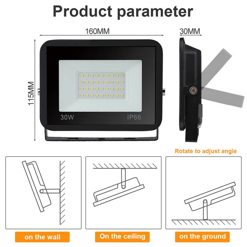 30W 2x LED Fluter LED Strahler Wasserdicht Flutlicht Außenstrahler Outdoor-Sicherheitsleuchte für Garten Garage Kaltweiß