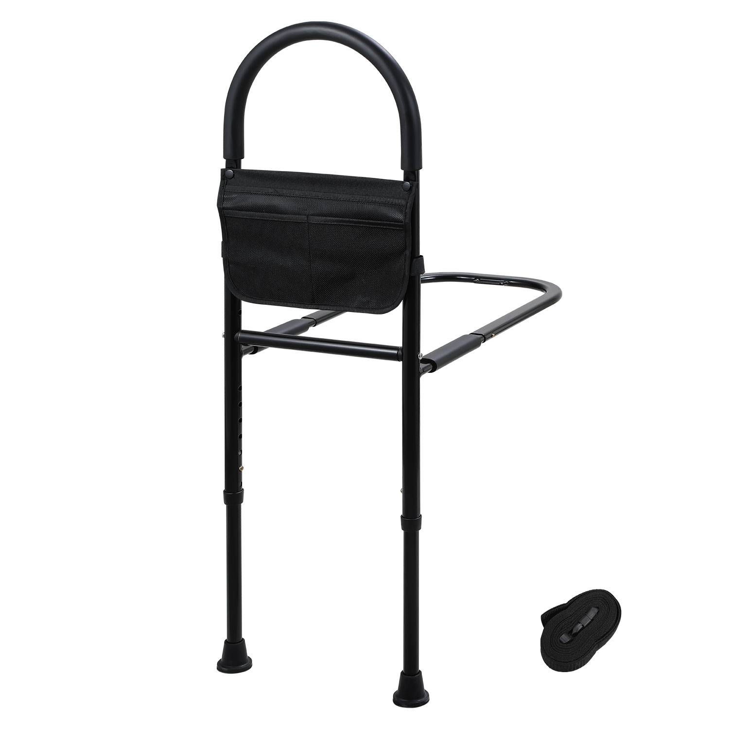 Aufstehhilfe Bett Bettgitter für Ältere Sicherheit Bettgeländer mit Lagerung Tasche Höhe Verstellbar