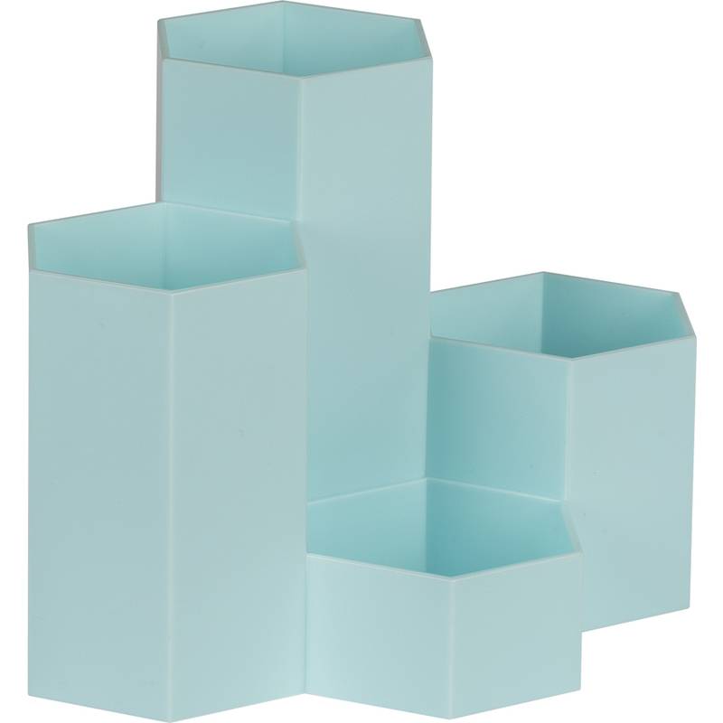 WEDO Multiköcher HONEYCOMB, 4 Fächer, PP, türkis