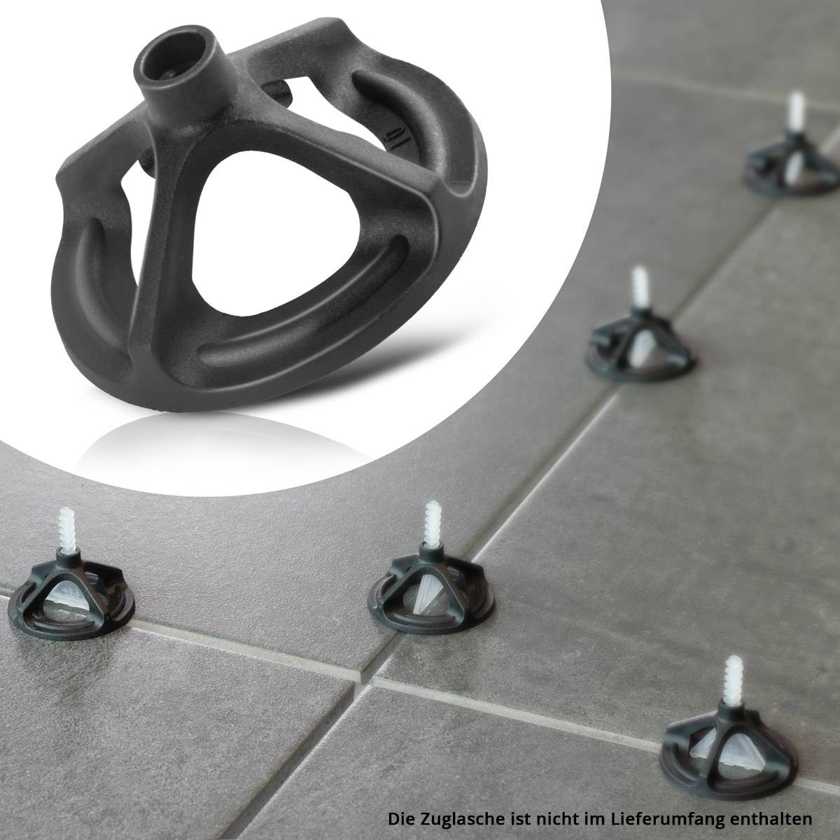 STAHLWERK Fliesen-Nivellier-System 100-teilig / Wiederverwendbare Gewindehauben