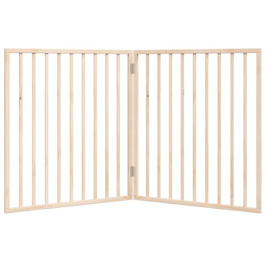 vidaXL 2-tlg. Hundetor Faltbar 160 cm Pappelholz