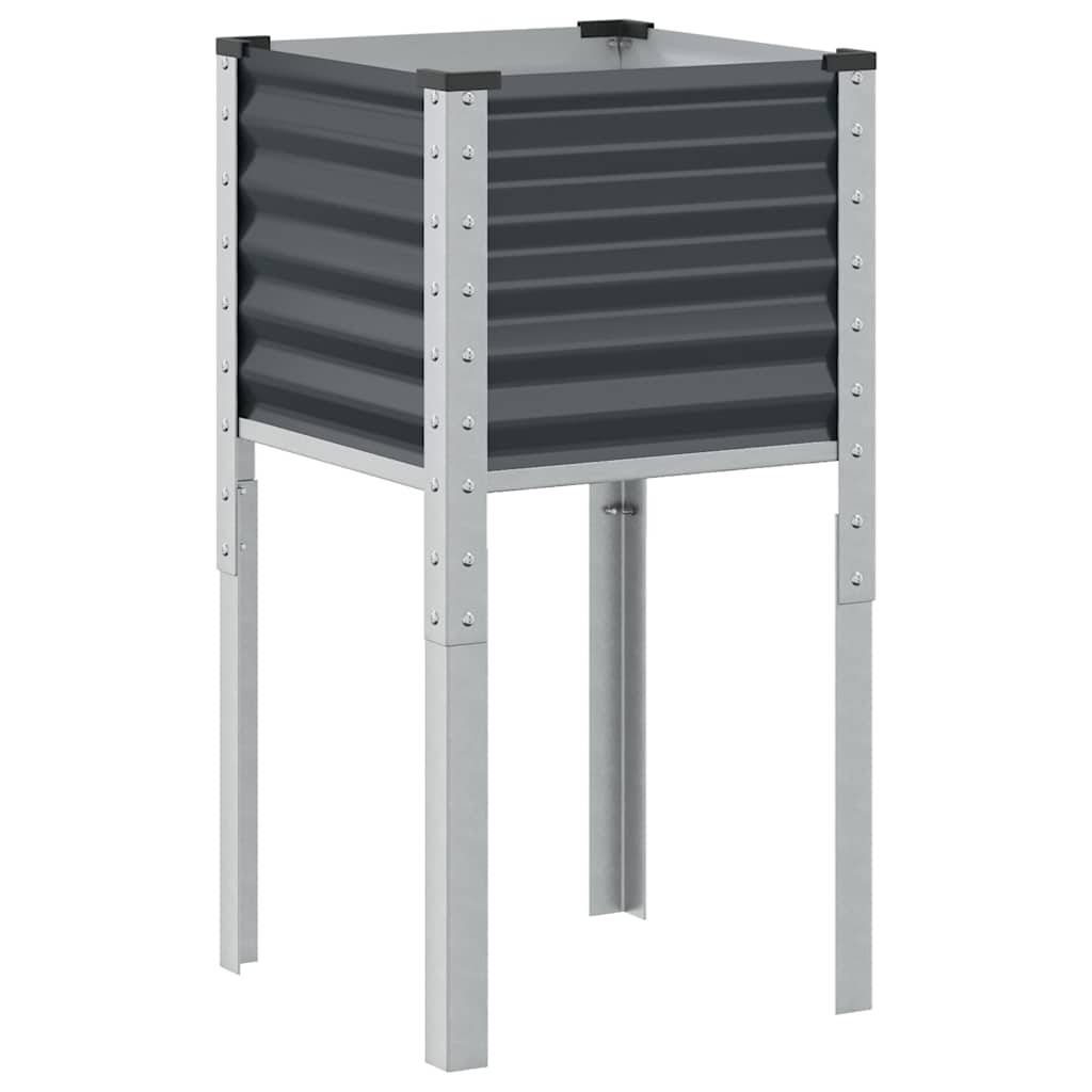vidaXL Pflanzkübel Anthrazit 45x45x88 cm Stahl
