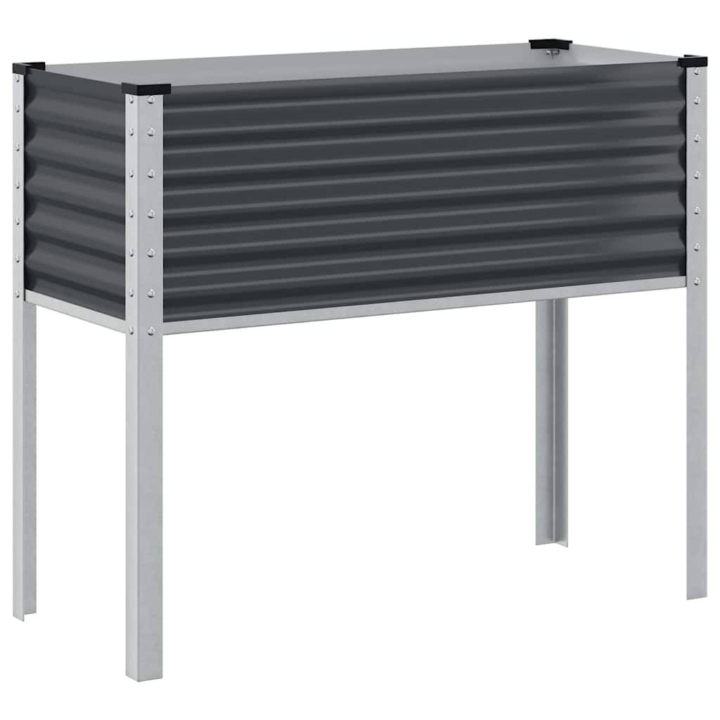 vidaXL Pflanzkübel Anthrazit 100x41x90 Stahl
