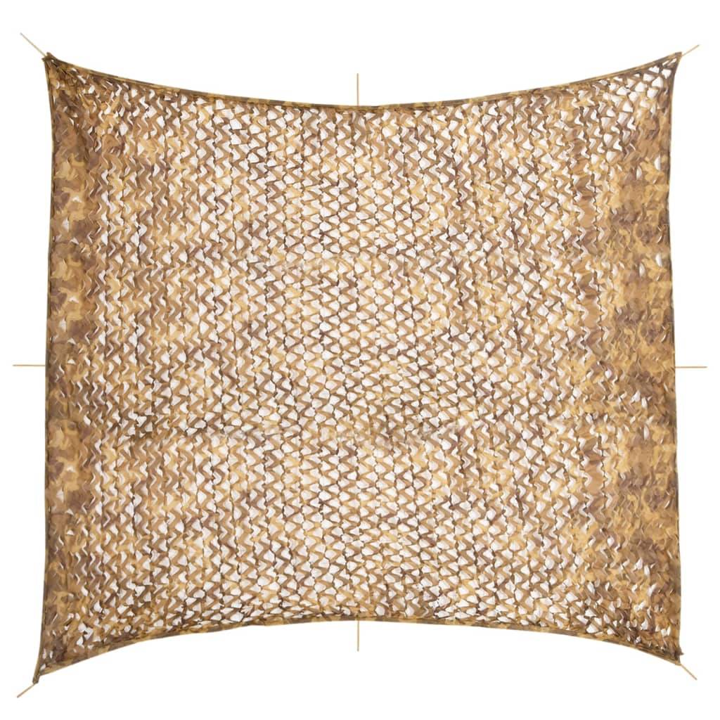 vidaXL Tarnnetz mit Aufbewahrungstasche 416x402 cm Sandfarbe