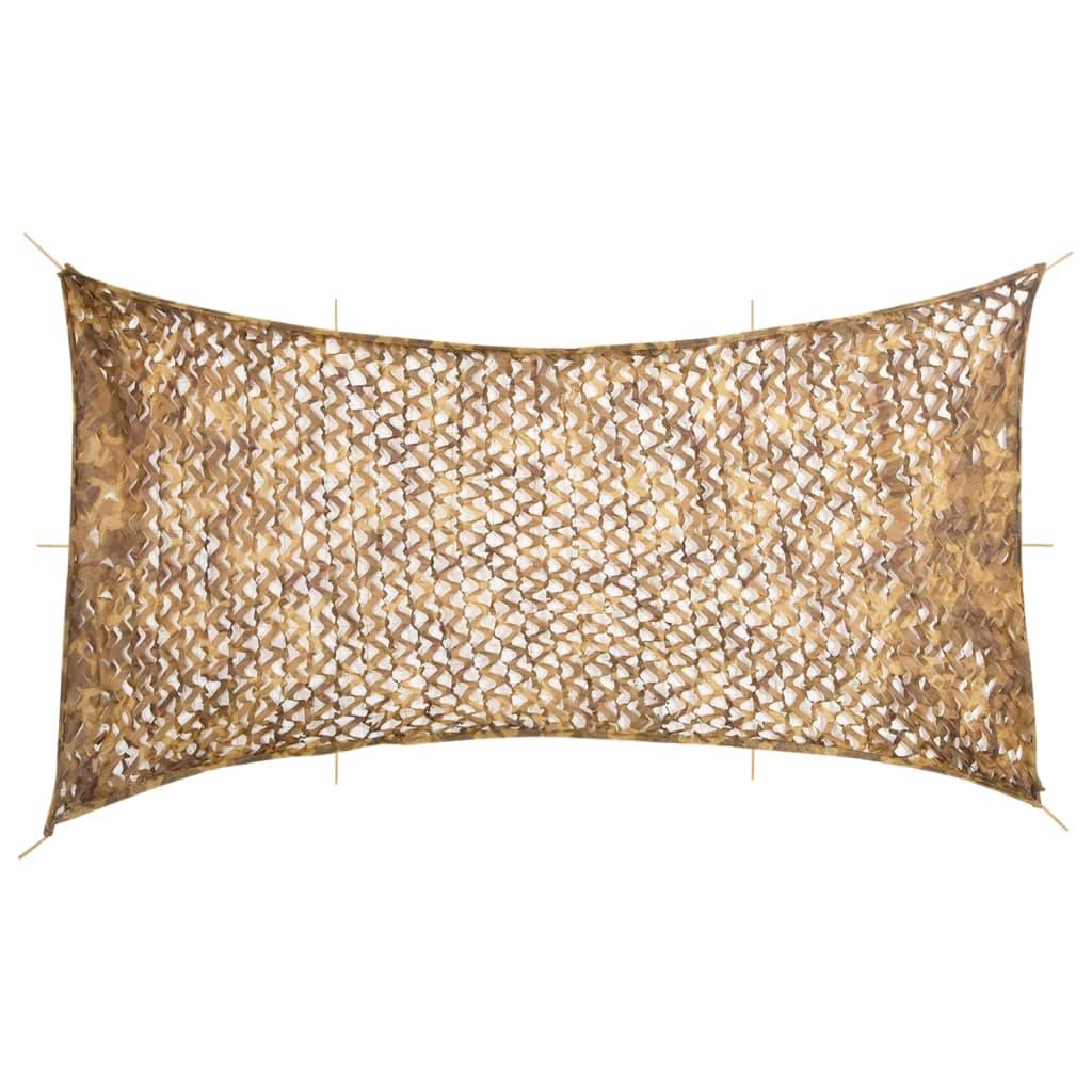 vidaXL Tarnnetz mit Aufbewahrungstasche 708x423 cm Sandfarbe