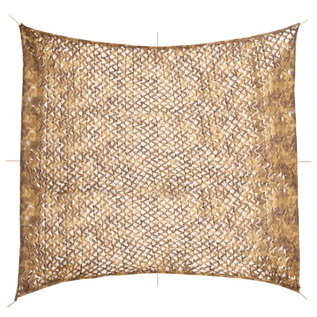 vidaXL Tarnnetz mit Aufbewahrungstasche 521x493 cm Sandfarbe