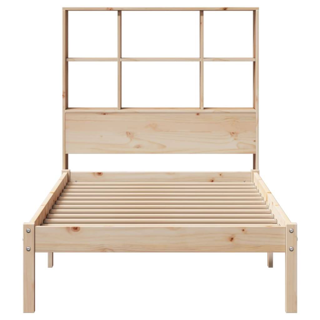 vidaXL Massivholzbett mit Regal ohne Matratze 90x200 cm Kiefer