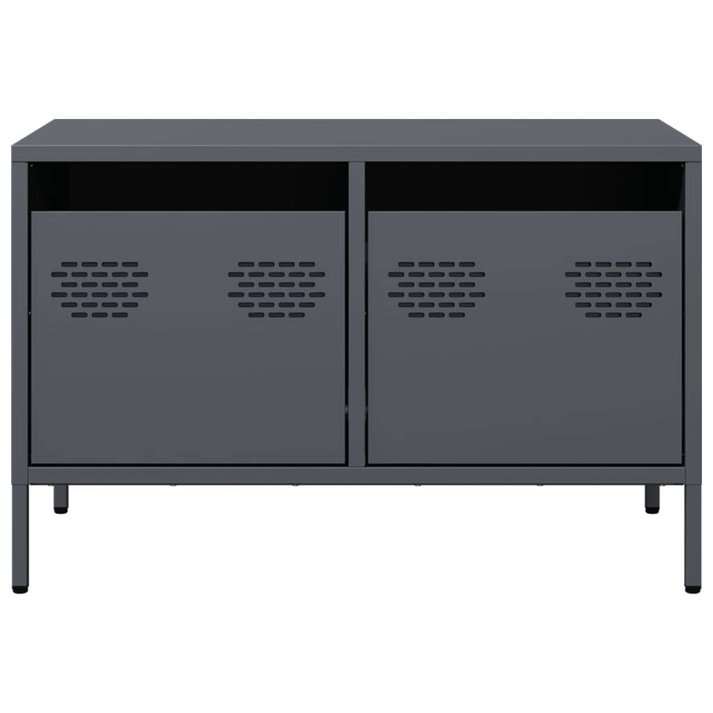 vidaXL TV-Schrank Anthrazit 68x39x43,5 cm Kaltgewalzter Stahl