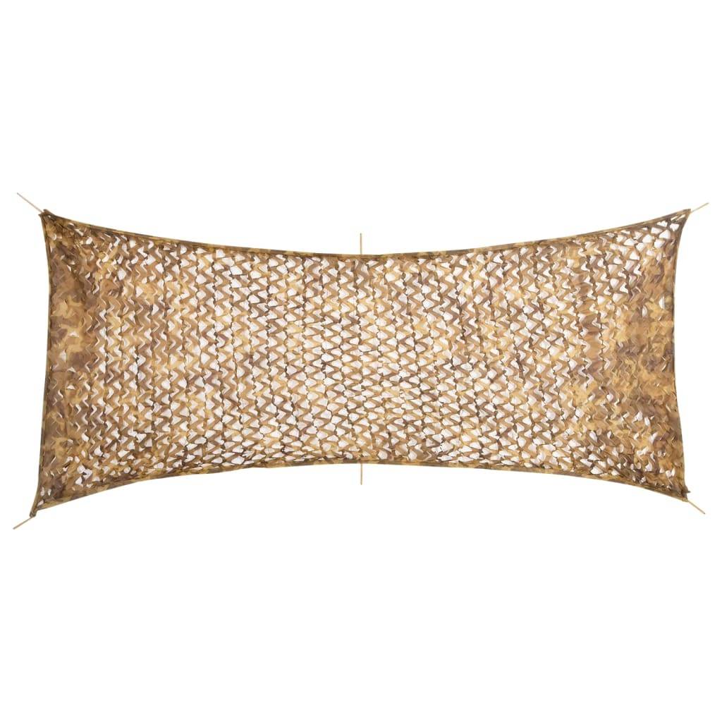 vidaXL Tarnnetz mit Aufbewahrungstasche 409x206 cm Sandfarbe