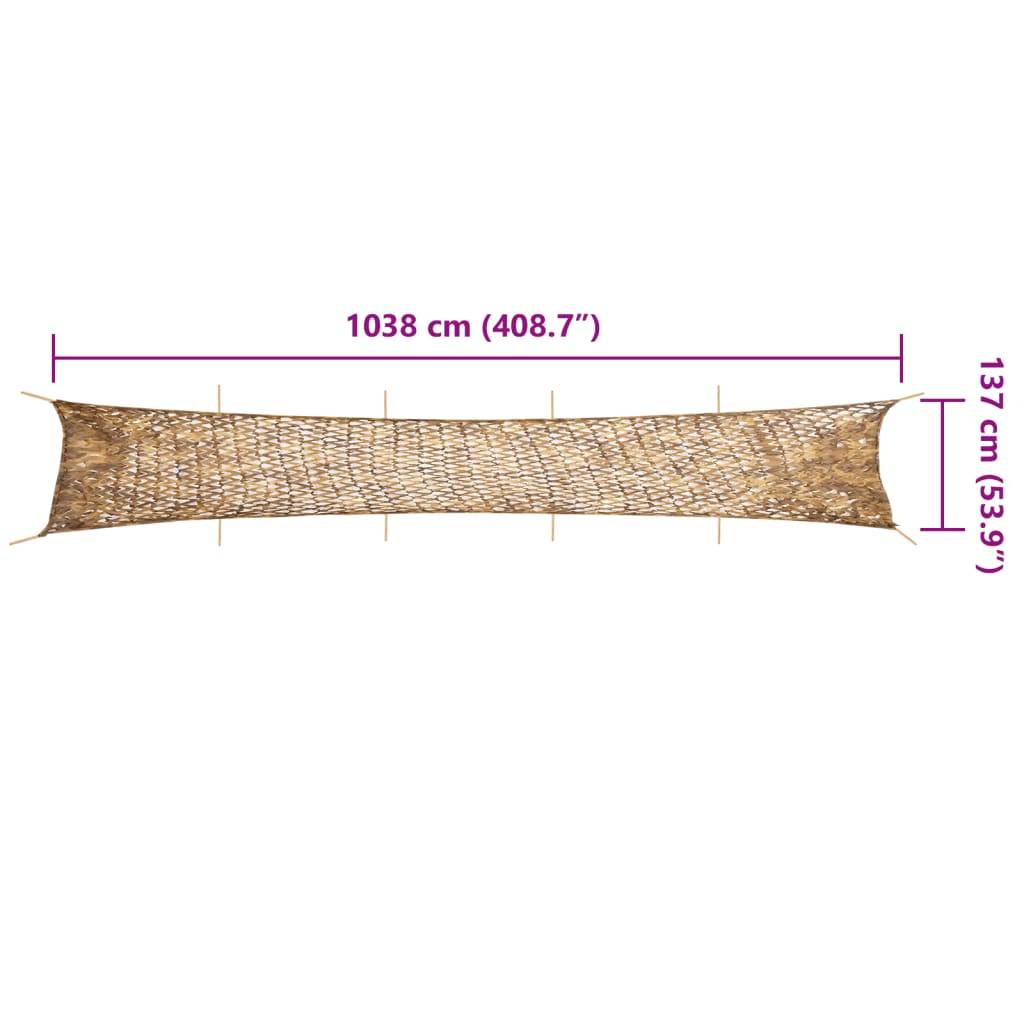 vidaXL Tarnnetz mit Aufbewahrungstasche 1038x137 cm Sandfarbe