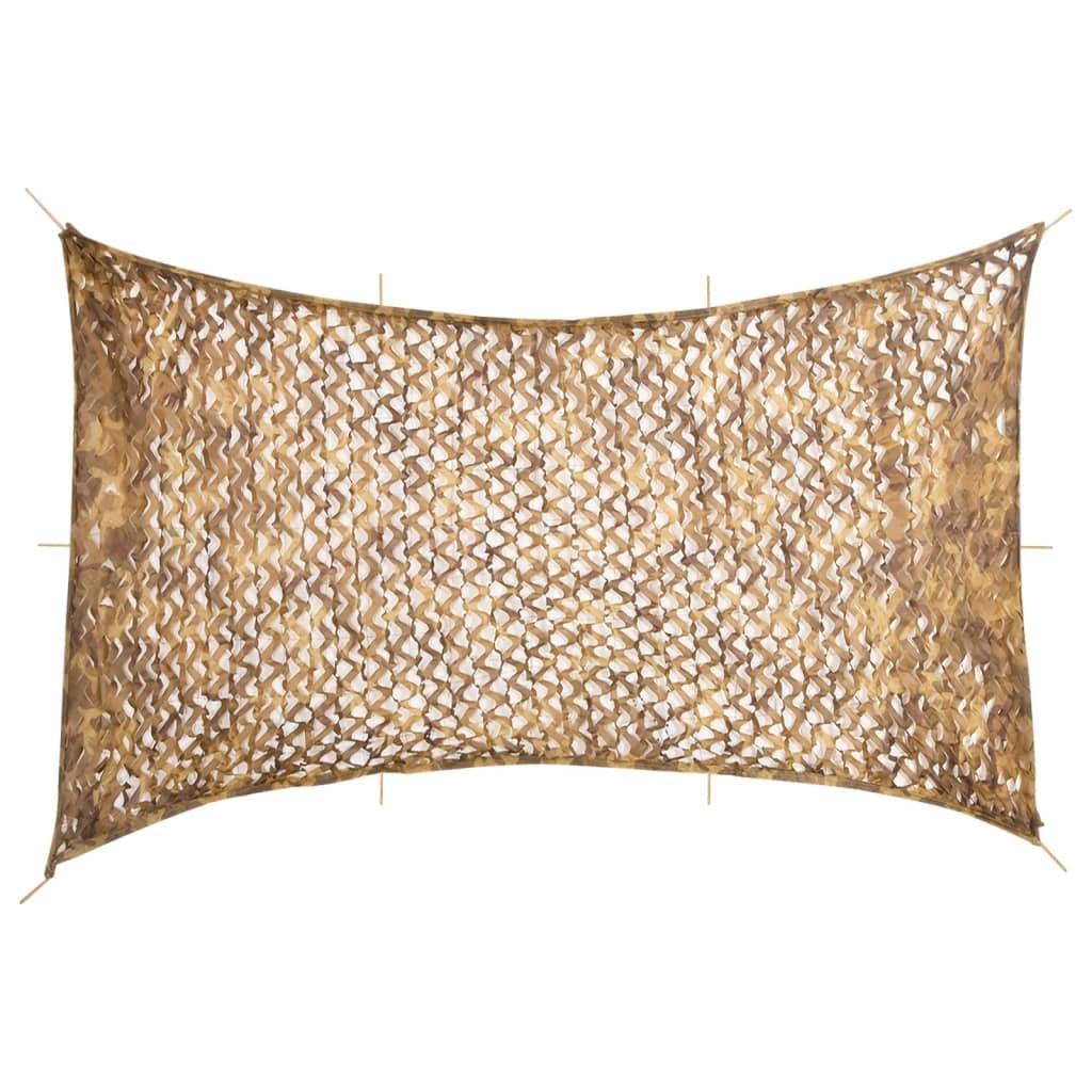 vidaXL Tarnnetz mit Aufbewahrungstasche 600x414 cm Sandfarbe