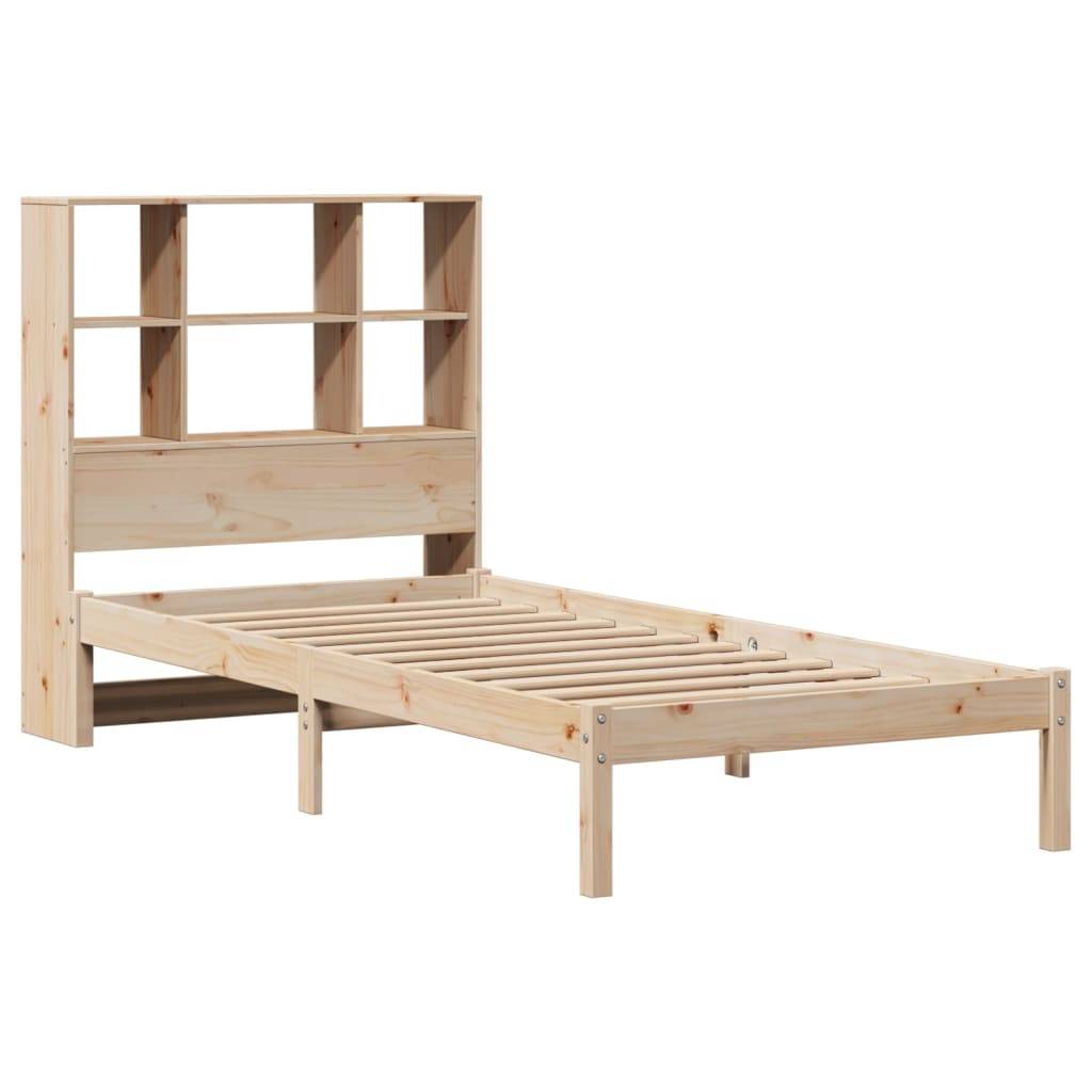 vidaXL Massivholzbett mit Regal ohne Matratze 90x200 cm Kiefer
