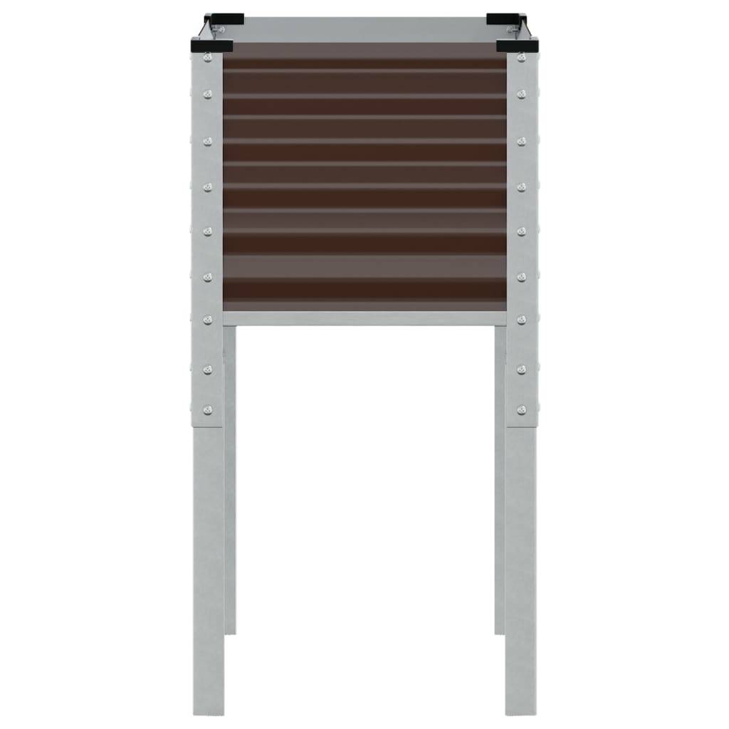 vidaXL Pflanzkübel Braun 45x45x88 cm Stahl