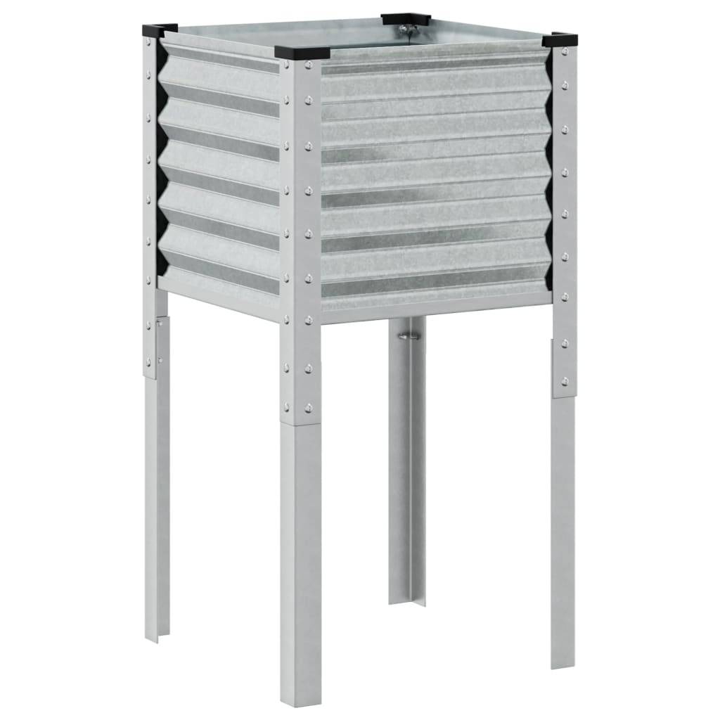 vidaXL Pflanzkübel 45x45x88 cm Verzinkter Stahl