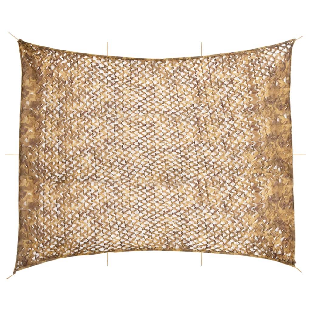 vidaXL Tarnnetz mit Aufbewahrungstasche 618x512 cm Sandfarbe