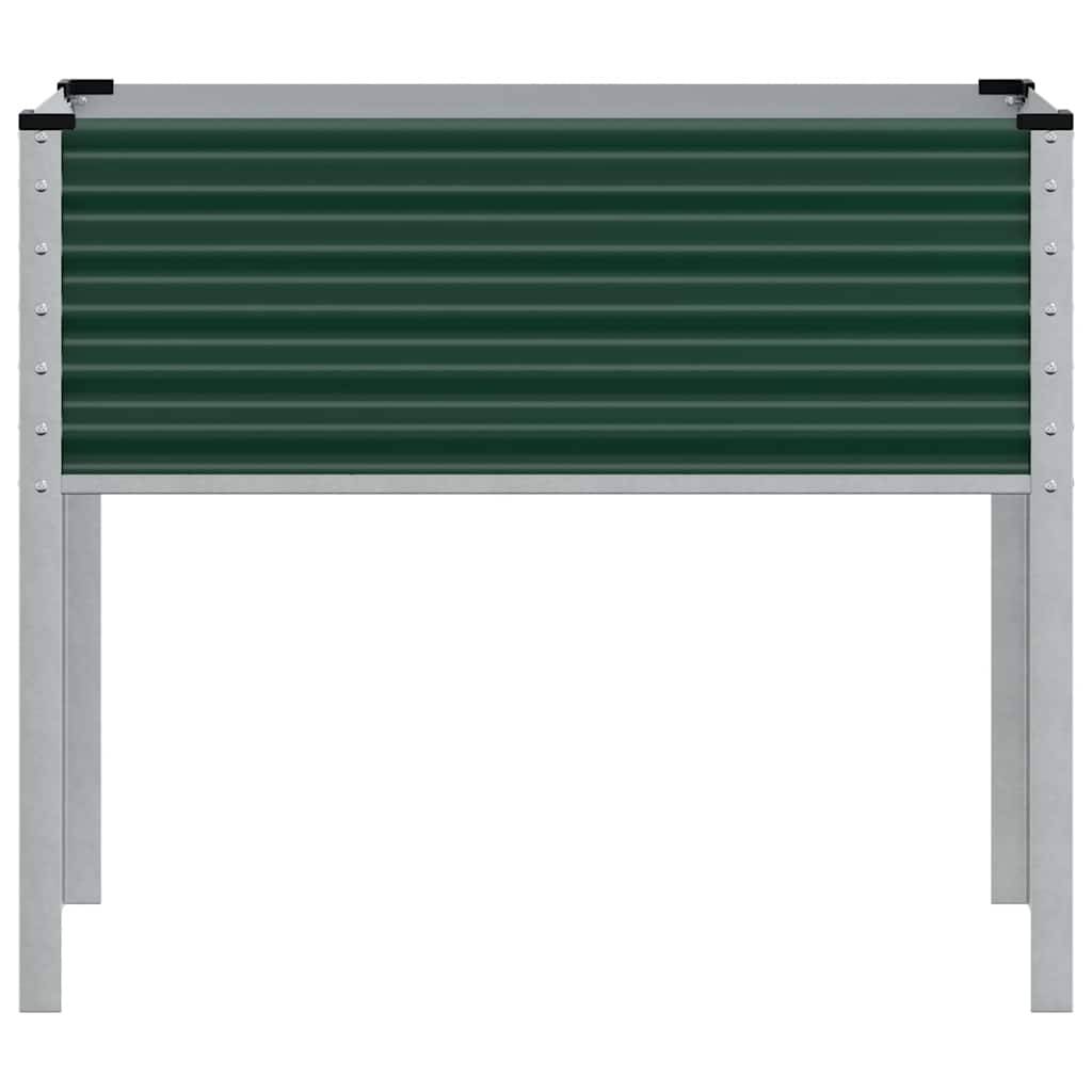 vidaXL Pflanzkübel Grün 100x41x90 cm Stahl