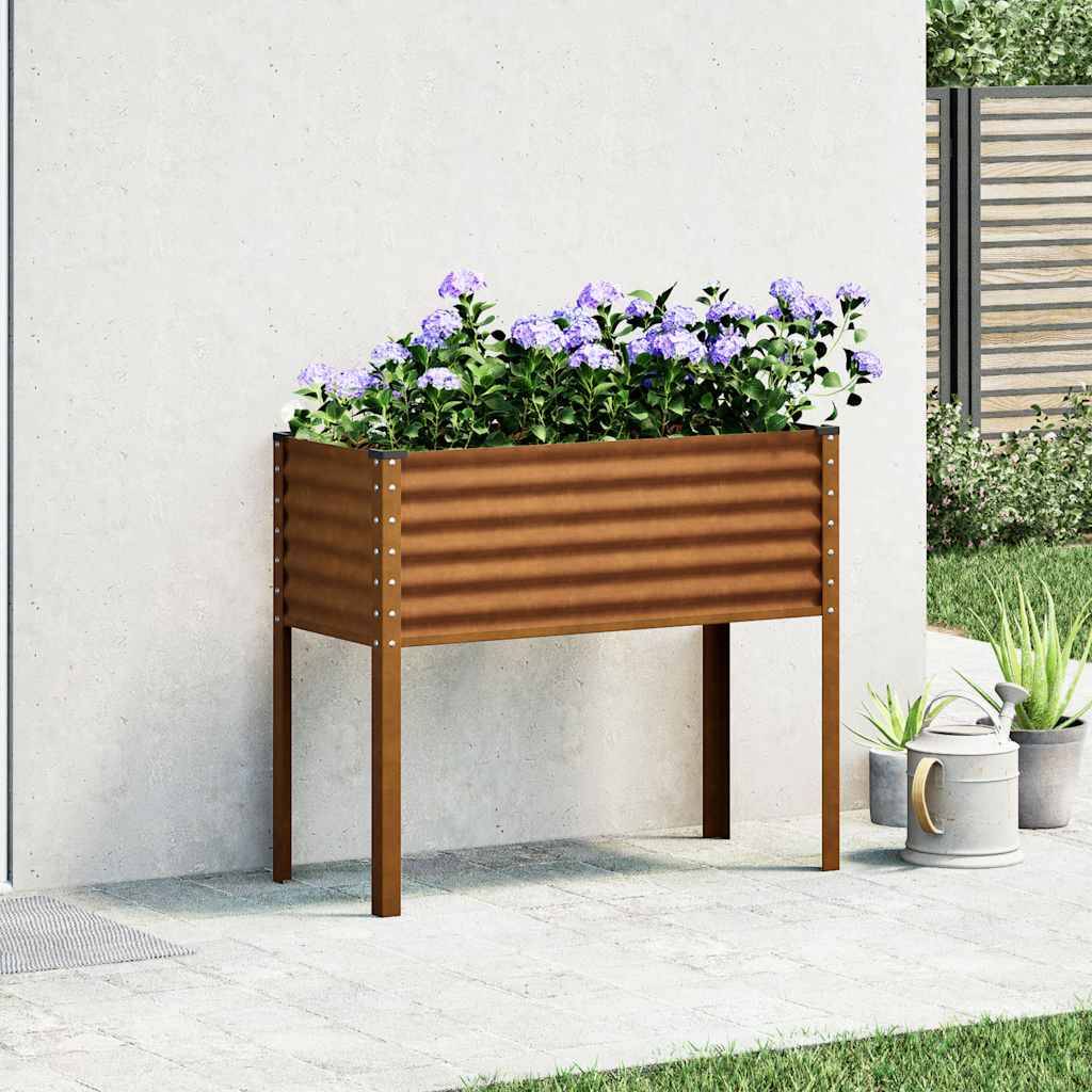 vidaXL Pflanzkübel 100x41x90 cm Wetterfester Stahl
